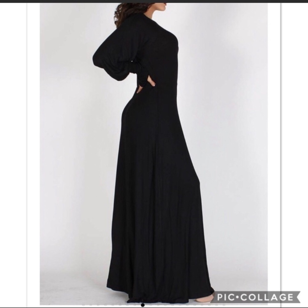 Maxi Gray or Black Dress - Picture 4 of 5